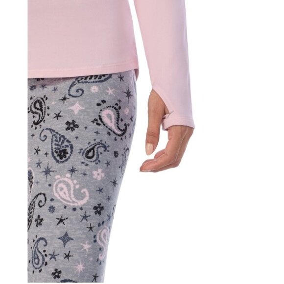 NEW 2Pc XL Soft Women's Paisley Climate Right Base Layer Set - Picture 2 of 8